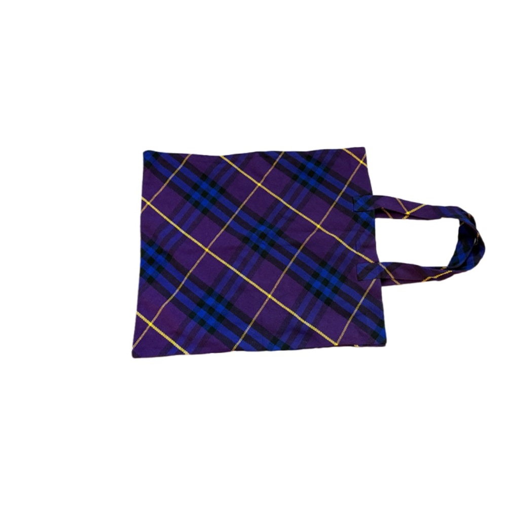 Burberry Purple Check Tote Bag